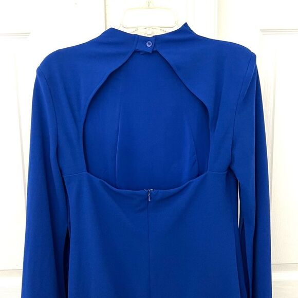 Mossman Cobalt Blue Sense Of Mystery Night Out Dress Long Sleeve Mini Size 10 - Picture 3 of 16